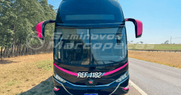 MARCOPOLO PARADISO 1800 DD G8 VOLVO B510R 8 X 2 ANO 2023/2024 48 LUGARES SEMI LEITO PS / 12 LEITO PI/ BAGAGEIRO SOBRE RODADO DIANTEIRO/USB/MONITOR/DVD/GELADEIRA – REF 1182