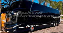 MARCOPOLO PARADISO 1800, VOLVO B420R, ANO 2019/ 43 LUGARES LEITO/  BANCOS EM COURO/ USB/ AQUECEDOR DE LIQUIDOS/ MONITORES/ MESA DE JOGOS/ CALEFAÇÃO/ DVD – REF 1193
