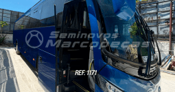 MARCOPOLO VIAGGIO 900 MERCEDES OF1721 ANO 2023/2024 ZERO KM 5 MIL RODADOS/ 44 LUGARES/ POLTRONAS SEMI LEITO/ AR CONDICIONADO/ VIDROS COLADOS/ MONITORES/ GELADEIRA/ SANITÁRIO – REF 1171