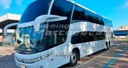 ÔNIBUS RODOVIÁRIO MARCOPOLO PARADISO 1800 6X2 MBB O500RSDD ANO 2014/2014 56 LUGARES + MOTORISTA e BC GUIA/ LEITO E SEMI LEITO / DESC PERNAS / 2 GELADEIRAS / CAMBIO MANUAL / BANCO GUIA / RODAS EM ALUMINIO – REF 989